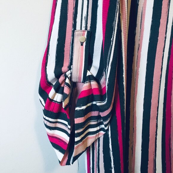 NWT Jones New York Pink Striped Tunic Dress Shirt - Picture 4 of 16